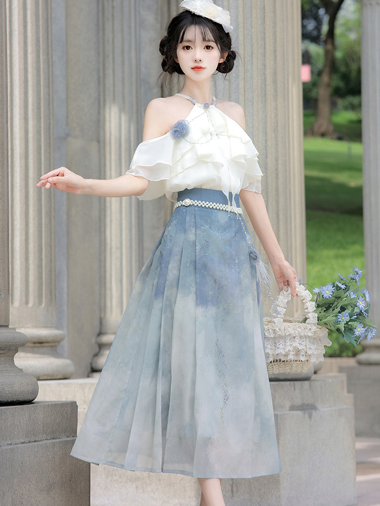 New Fashion Ladies Hanfu Summer Ming Dynasty Han Element Set
