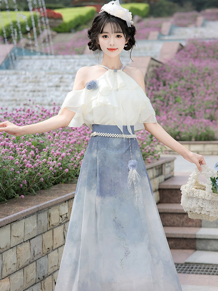 New Fashion Ladies Hanfu Summer Ming Dynasty Han Element Set