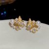 Pearl-Butterfly-Earrings-Delicate-Versatile-Compact-Fashion-Ear-Jewelry-1 Pearl Butterfly Earrings Delicate Versatile Compact Fashion Ear Jewelry