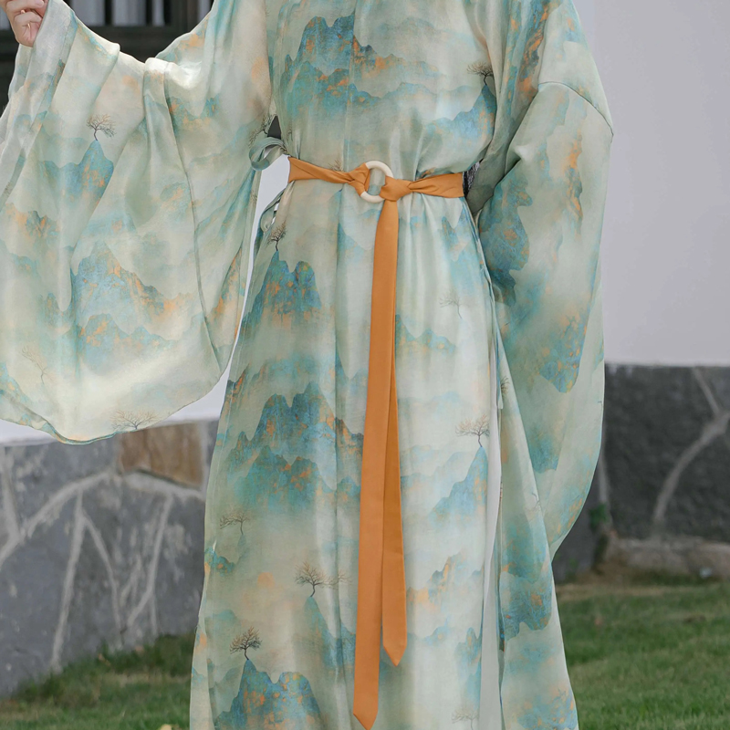 Song-Hanfu-Men-Round-Collar-Robe-Printed-Handsome-Daily-Clothing-4 Song Hanfu Men Round Collar Robe Printed Handsome Daily Clothing