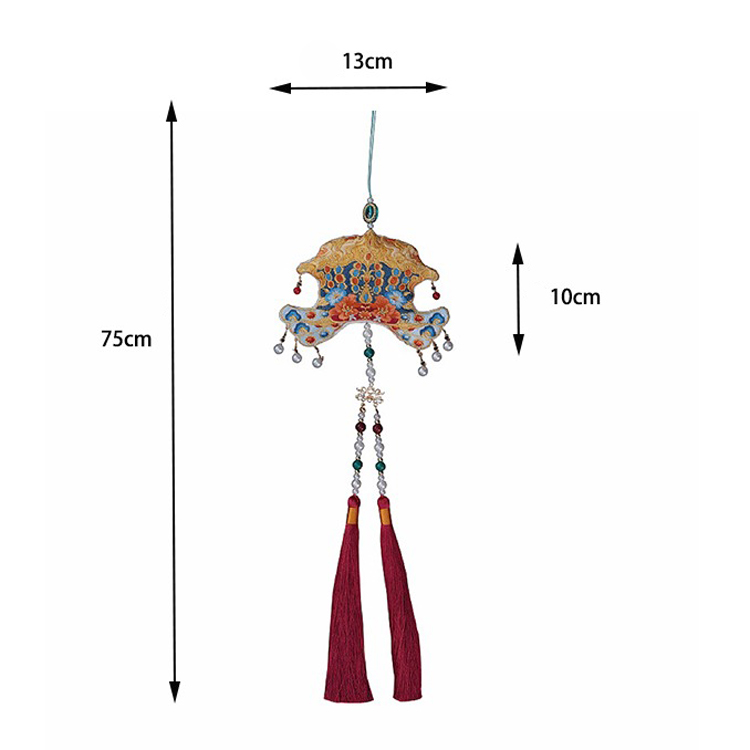 Traditional Chinese Pendant Long Tassel Women Hanfu Accessory Phoenix Crown