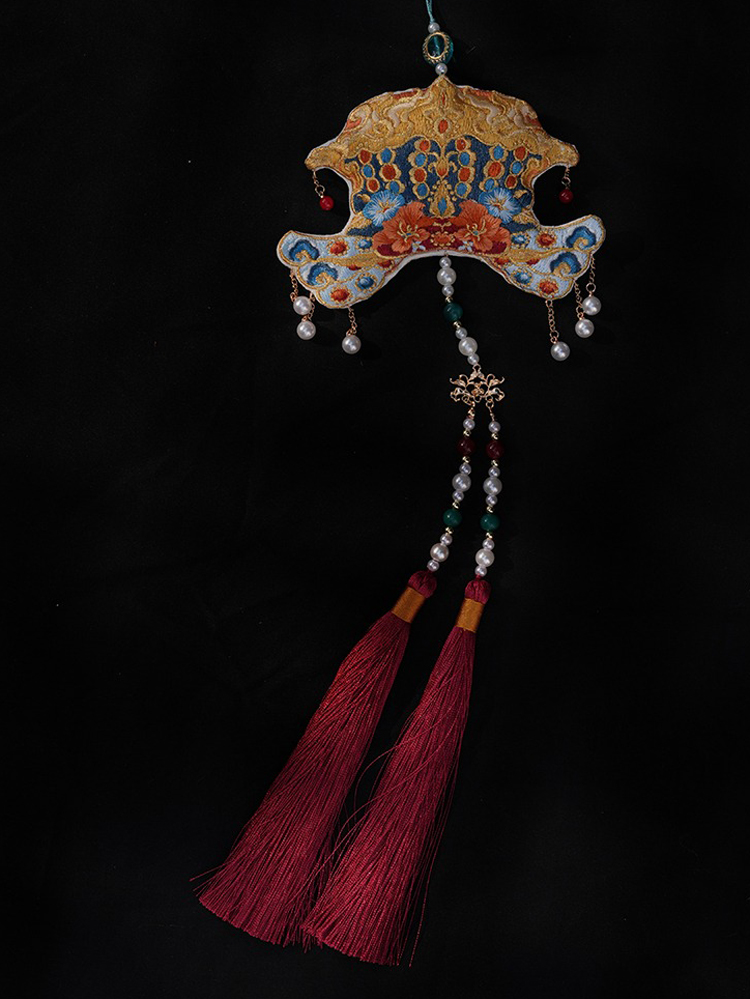 Traditional Chinese Pendant Long Tassel Women Hanfu Accessory Phoenix Crown