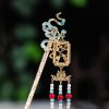 Vintage-Hanfu-Long-Hairpin-Xiang-Yun-Gold-Buyao-4 Vintage Hanfu Long Hairpin Xiang Yun Gold Buyao