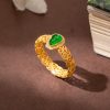 Women-Gold-Gourd-Ring-Designer-Ring-Fashion-Jewelry-2 Women Gold Gourd Ring Designer Ring Fashion Jewelry