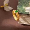 Women-Gold-Gourd-Ring-Designer-Ring-Fashion-Jewelry-4 Women Gold Gourd Ring Designer Ring Fashion Jewelry