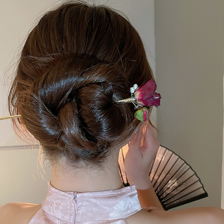 Vintage Rose Pearl Hairpin New Fashion Hair Accessories