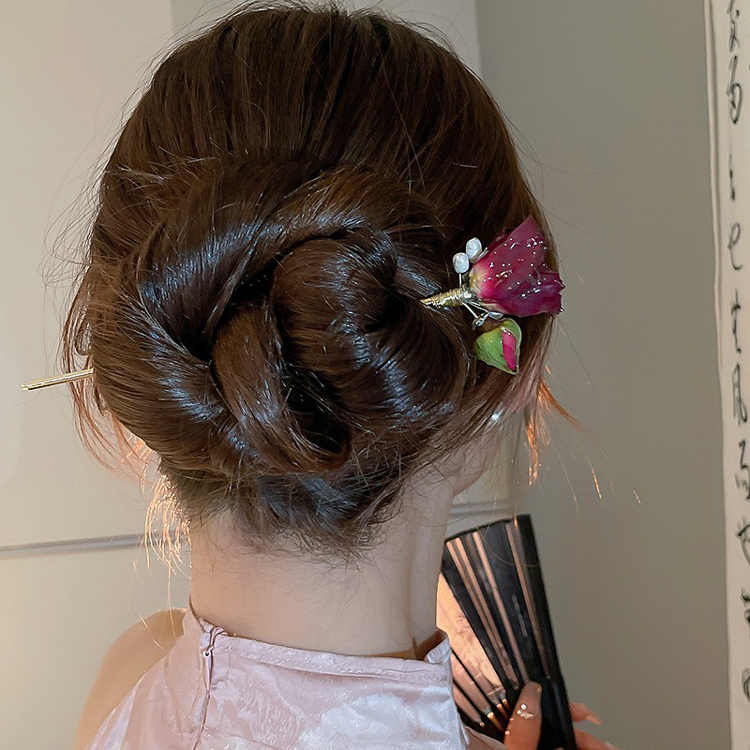 Vintage Rose Pearl Hairpin New Fashion Hair Accessories