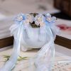 Children-Hanfu-Headdress-Blue-Ribbon-Fairy-Long-Tassel-3 Children Hanfu Headdress Blue Ribbon Fairy Long Tassel