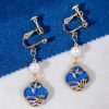 Classical-Earrings-Women-Blue-Smart-Pearl-Earrings-3 Classical Earrings Women Blue Smart Pearl Earrings