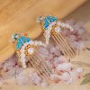 Ming-Dynasty-Hanfu-Hairpin-Ladies-Pearl-Hair-Comb-2 Ming Dynasty Hanfu Hairpin Ladies Pearl Hair Comb
