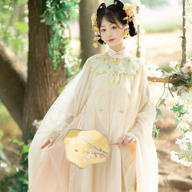 Ming-Dynasty-Thin-Women-Summer-Traditional-Hanfu-Yunjian-Retro-Costume-1 Ming Dynasty Thin Women Summer Traditional Hanfu Yunjian Retro Costume