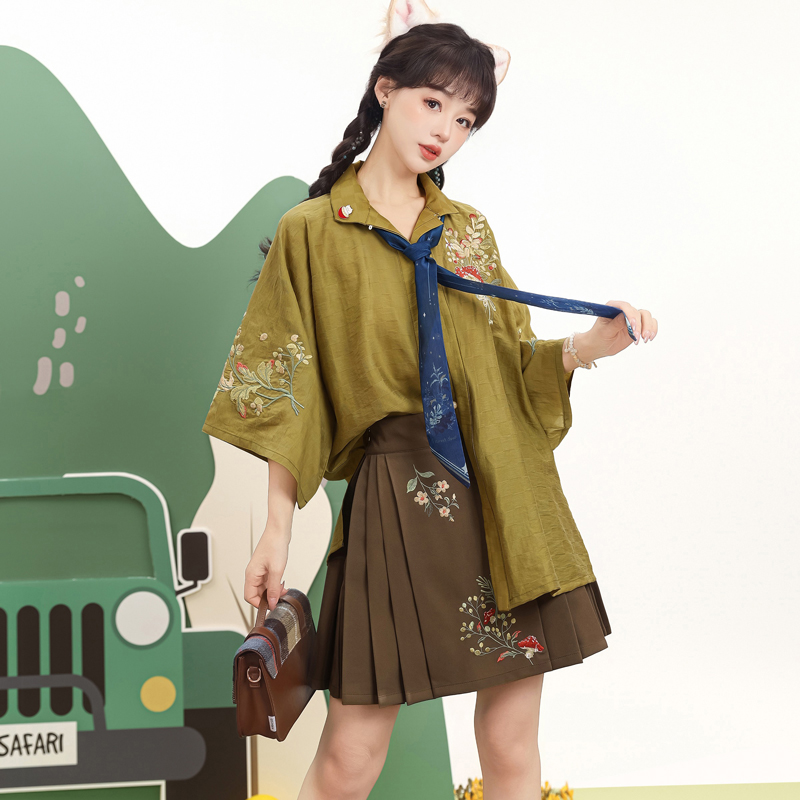 Ming-Hanfu-Fashion-Sets-Ma-Mian-Skirt-Summer-Suit-1 Ming Hanfu Fashion Sets Ma Mian Skirt Summer Suit