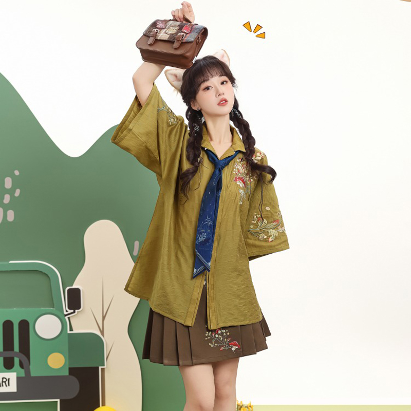 Ming-Hanfu-Fashion-Sets-Ma-Mian-Skirt-Summer-Suit-4 Ming Hanfu Fashion Sets Ma Mian Skirt Summer Suit