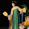 Tang-Dynasty-Traditional-Hanfu-Ladies-Qixiong-Shanqun-Colorful-Spring-Dresses-2 Tang Dynasty Traditional Hanfu Ladies Qixiong Shanqun Colorful Spring Dresses