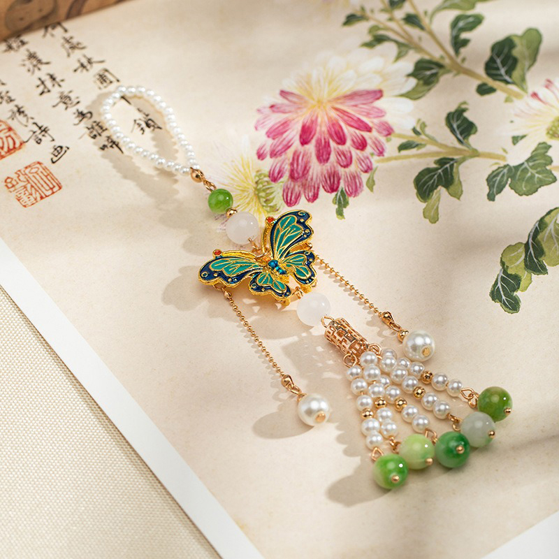 Vintage-Cheongsam-Pendant-New-Pendant-Hanfu-Butterfly-Tassel-2 Vintage Cheongsam Pendant New Pendant Hanfu Butterfly Tassel
