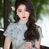 Women-Cheongsam-New-Summer-Long-Dress-Slim-Plain-4 Women Cheongsam New Summer Long Dress Slim Plain