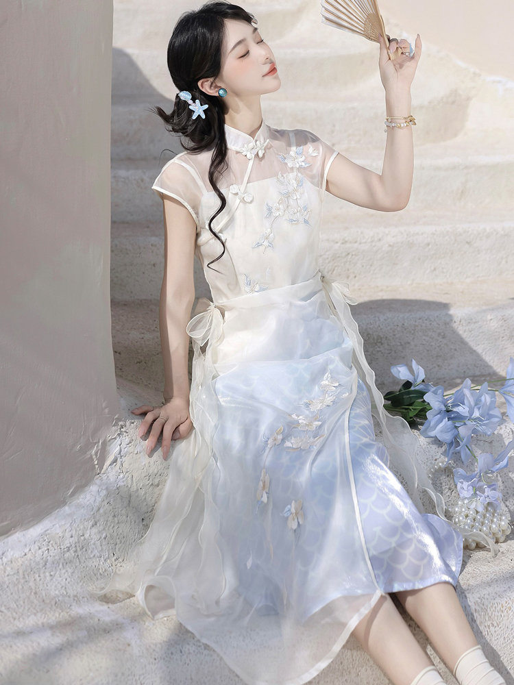Women Classical Dress Han Element Daily Commuter Set