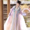 Women-Spring-Tang-Dynasty-Hanfu-Qixiong-Shanqun-Purple-Embroidered-Skirt-3 Women Spring Tang Dynasty Hanfu Qixiong Shanqun Purple Embroidered Skirt