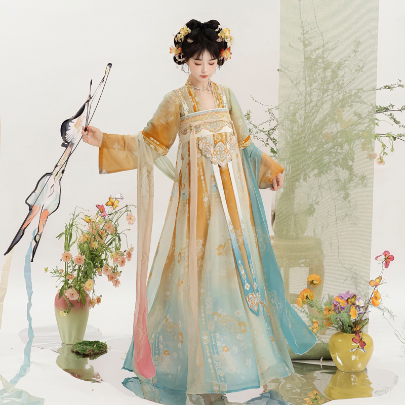 2025-New-Tang-Dynasty-Hanfu-Qixiong-Shanqun-Fairy-Girl-Long-Dress-2 2025 New Tang Dynasty Hanfu Qixiong Shanqun Fairy Girl Long Dress