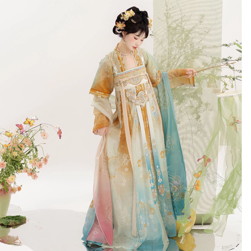 2025-New-Tang-Dynasty-Hanfu-Qixiong-Shanqun-Fairy-Girl-Long-Dress-3 2025 New Tang Dynasty Hanfu Qixiong Shanqun Fairy Girl Long Dress