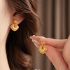 Auspicious-Clouds-Good-Fortune-Lock-Ear-Studs-Women-Niche-Cheongsam-Earrings-1 Auspicious Clouds Good Fortune Lock Ear Studs Women Niche Cheongsam Earrings
