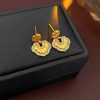 Auspicious-Clouds-Good-Fortune-Lock-Ear-Studs-Women-Niche-Cheongsam-Earrings-4 Auspicious Clouds Good Fortune Lock Ear Studs Women Niche Cheongsam Earrings
