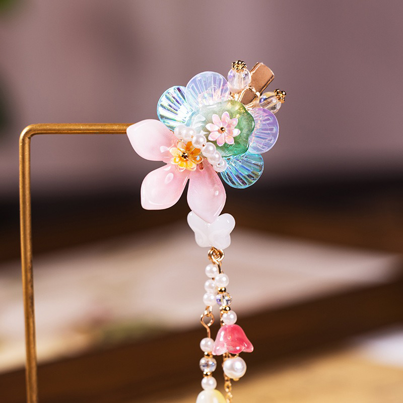 Children-Hanfu-Hair-Clip-Lotus-Goldfish-Tassel-Fairy-Hair-Accessories-3 Oriental Greenhorn