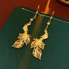 Golden-Phoenix-Ear-Hooks-Chinese-Versatile-Retro-Fashion-Cheongsam-Accessories-1 Phoenix Grace