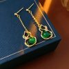 Gourd-Tassel-Earrings-Vintage-Green-Cheongsam-Accessories-2 Gourd Tassel Earrings Vintage Green Cheongsam Accessories