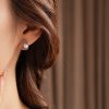 Pink-Gourd-Women-Pearl-Earrings-Retro-Cheongsam-Accessories-4 Pink Gourd Women Pearl Earrings Retro Cheongsam Accessories