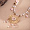 Pink-Necklace-Children-Hanfu-Accessories-Ming-Dynasty-Matching-2 Pingan Necklace