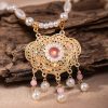 Pink-Necklace-Children-Hanfu-Accessories-Ming-Dynasty-Matching-3 Pingan Necklace