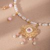 Pink-Necklace-Children-Hanfu-Accessories-Ming-Dynasty-Matching-4 Pingan Necklace