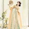 Women-Qixiong-Shanqun-Yellow-Vintage-Elegant-Skirt-3 Women Qixiong Shanqun Yellow Vintage Elegant Skirt