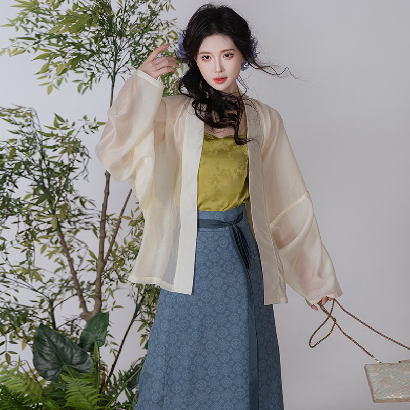 Women-Summer-Song-Dynasty-Hanfu-Daily-Fashion-Set-3 Women Summer Song Dynasty Hanfu Daily Fashion Set