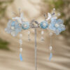 Blue-Peony-Woman-Butterfly-Tassel-Vintage-Hanfu-Hair-Clips-1 Blue Peony Woman Butterfly Tassel Vintage Hanfu Hair Clips