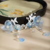 Blue-Peony-Woman-Butterfly-Tassel-Vintage-Hanfu-Hair-Clips-3 Blue Peony Woman Butterfly Tassel Vintage Hanfu Hair Clips