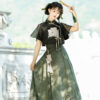 Fashionable-Women-Hanfu-Black-Style-Mamian-Skirt-Summer-Fashion-4 Fashionable Women Hanfu Black Style Mamian Skirt Summer Fashion