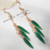 Green-Tassel-Flower-Bamboo-Leaf-Earrings-Simple-Hanfu-Earrings-10 Silken Bamboo