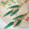 Green-Tassel-Flower-Bamboo-Leaf-Earrings-Simple-Hanfu-Earrings-2 Green Tassel Flower Bamboo Leaf Earrings Simple Hanfu Earrings