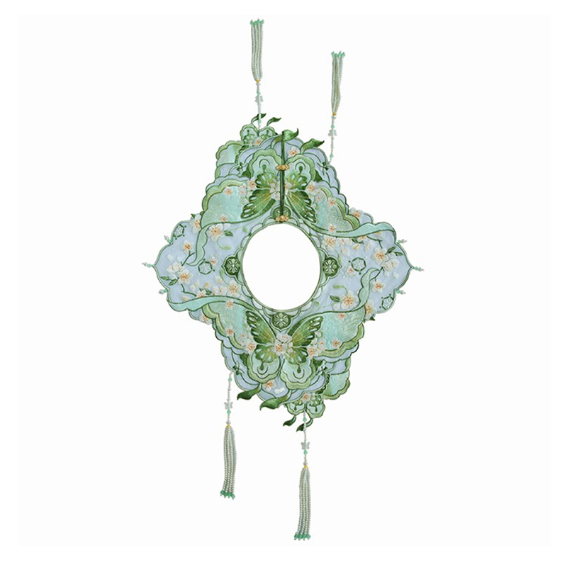 Hanfu-Accessories-Cloud-Shoulder-Green-Butterfly-Tassel-For-Ming-Dynasty-Hanfu-4 Hanfu Accessories Cloud Shoulder Green Butterfly Tassel For Ming Dynasty Hanfu