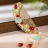 Hanfu-Hair-Accessories-Handmade-Velvet-Retro-Elegant-Hairpin-1 Classical Hanfu Headwear Retro Comb Tang Dynasty Style