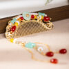 Hanfu-Hair-Accessories-Handmade-Velvet-Retro-Elegant-Hairpin-4 Classical Hanfu Headwear Retro Comb Tang Dynasty Style