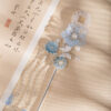 Hanfu-Headdress-Ancient-Style-Hairpin-Blue-Tassel-Ming-Dynasty-2 Hanfu Headdress Ancient Style Hairpin Blue Tassel Ming Dynasty