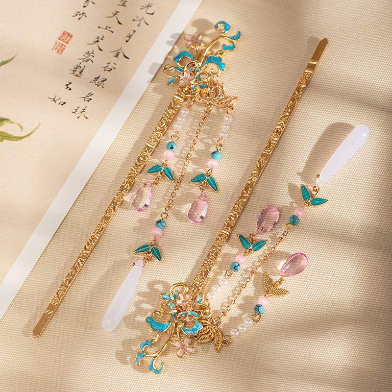 Hanfu-Long-Hairpin-Ladies-Elegant-Hair-Accessories-3 Hanfu Long Hairpin Ladies Elegant Hair Accessories