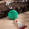 Ming-Dynasty-Hanfu-Accessories-Long-Tassel-Yingluo-Jade-Pendant-3 Ming Dynasty Hanfu Accessories Long Tassel Yingluo Jade Pendant