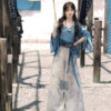 New-Ladies-Fashion-Hanfu-Song-Pants-Han-Element-Set-1 Azure Drift