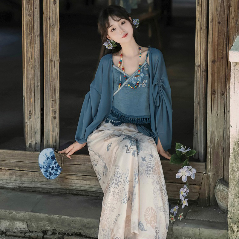 New-Ladies-Fashion-Hanfu-Song-Pants-Han-Element-Set-2 New Ladies Fashion Hanfu Song Pants Han Element Set
