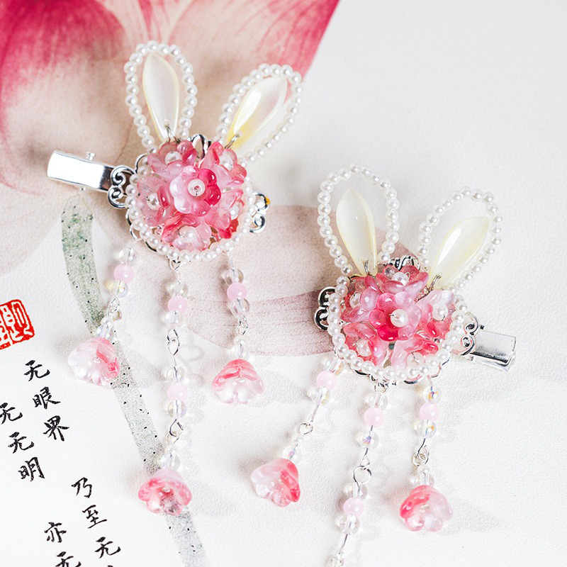 Summer-Children-Pink-Rabbit-Pearl-Cute-Hairpin-1 Summer Children Pink Rabbit Pearl Cute Hairpin