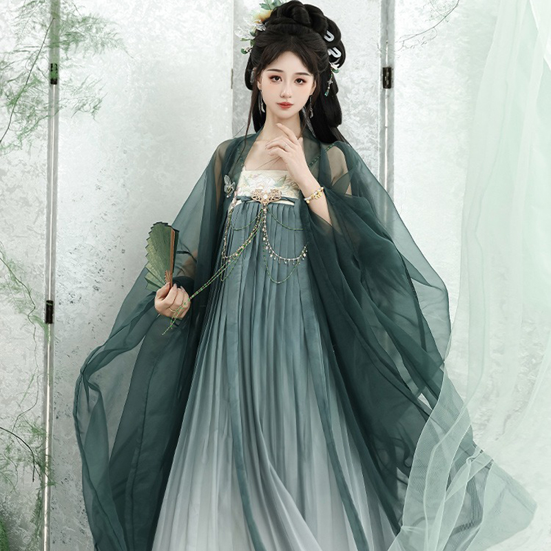 Summer-Ladies-Hanfu-Qi-Xiong-Hezi-Qun-Fresh-Daily-Big-Sleeve-Shirt-1 Summer Ladies Hanfu Qi Xiong Hezi Qun Fresh Daily Big Sleeve Shirt